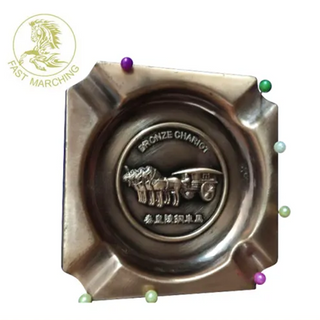 Custom Metal Antique Ancient 3D Trophy Medal Medallion Cigerate Ashtray