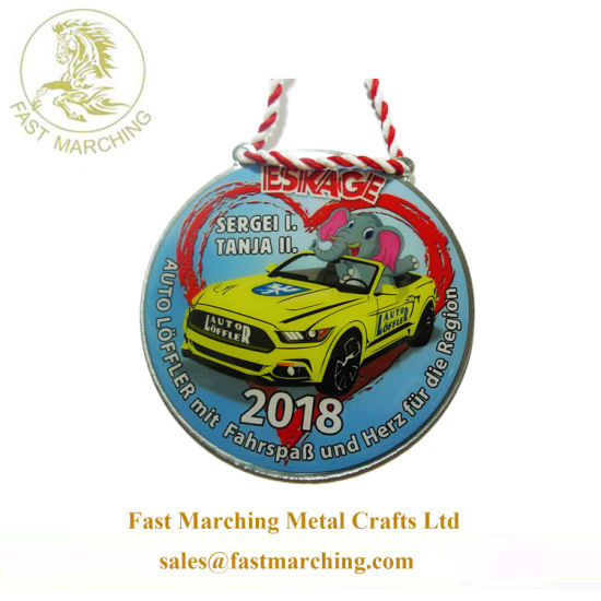 Customized Factory Football Printed Fabric Ribbon Japan Medal for Kids