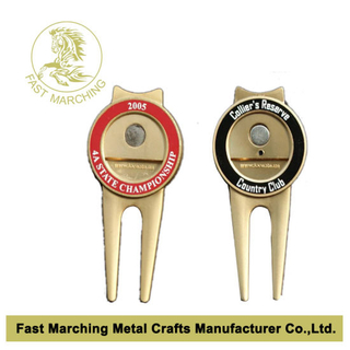 Factory Price Die Casting Metal Golf Forks Ball Markers