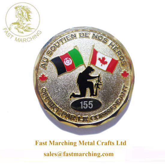 Custom Good Quality Base Metal Logo Round Brand Military Coin